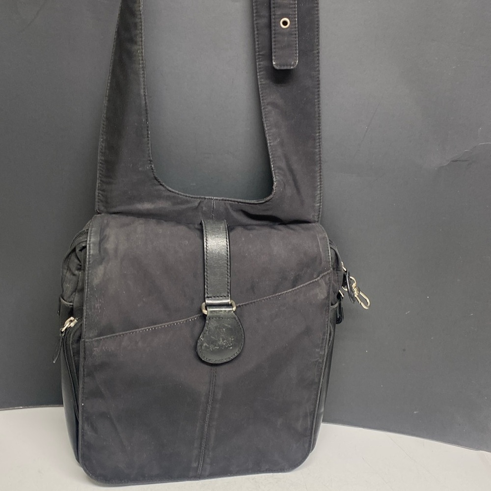 AmeriBag Black Crossbody Bag Nylon Purse